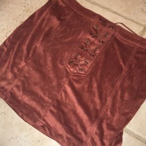 Forever 21 lace up mini skirt